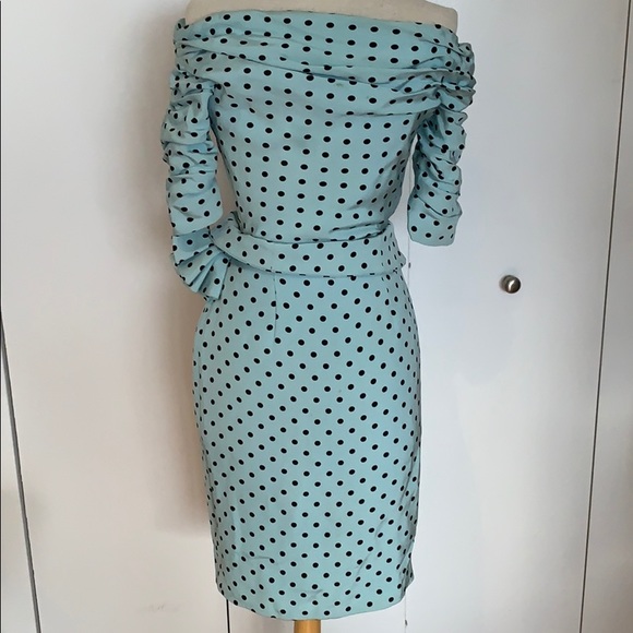 Vintage 1980s Off the Shoulder Dress - Picture 4 of 5